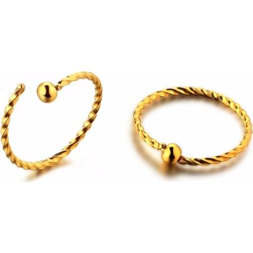 2PCS Captive Piercing Stainless Steel Nose Lip Eyebrow Ear Septum Cartilage Helix Captive Bead Piercing Body Jewelry