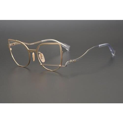 2021 Brand Designer Asymmetric Butterfly Frame Men Women Glasses High Quality Eyeglasses Myopia Prescription Eyewear Spectacles