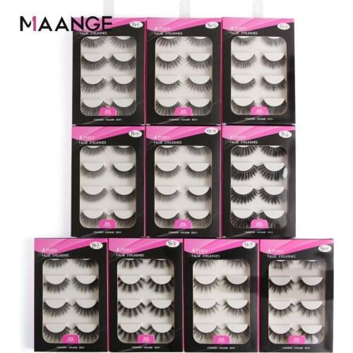 4 Pairs Eye Lashes Hand Made Natural fake eyelashes 3d Mink Lashes Soft Dramatic Eye Lashes For Makeup Cilios Mink Maquiagem