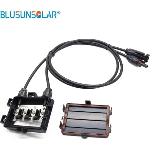 50 pcs/lot Hot sale 4 Rails Solar PV Junction Box Waterproof IP65 Combiner Box with 4.0mm2 Cable for Solar Panel XH0196
