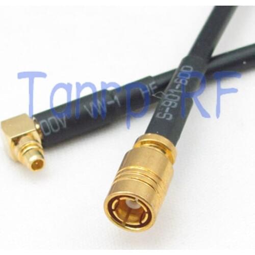 6in MMCX male righta angle to SMB female jack RF connector adapter 15CM Pigtail coaxial jumper RG174 extension cord cable