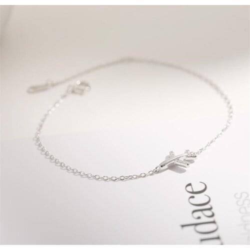 New 925 Sterling Silver Fine Jewelry Zircon Bracelets Plane Elegant Female Adjustable Chain for Women Girls Birthday Gifts SB060