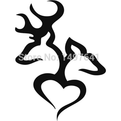 Browning Love Deer Hunter Hunting Van Truck Car Window SUV Door Kayak Laptop Vinyl Decal Funny JDM Sticker