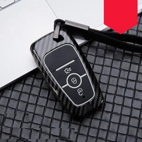 Carbon fiber Alloy+Silicone Car Key Fob Shell Cover case For Ford Mondeo Fusion F150 Mustang Explorer Edge Ecosport F-150 F-250