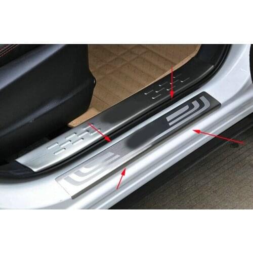 For Mazda CX-5 CX5 2013-2016 outer threshold Welcome the pedal door sill 4pcs/set car styling auto accessories