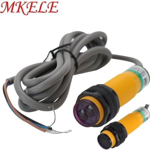 E3F-DS10C4/30C4 Proximity Switch 3 Wire NPN IR Photoelectric Sensor Diffuse Photoelectric Switch DC 6-36V Adjustable