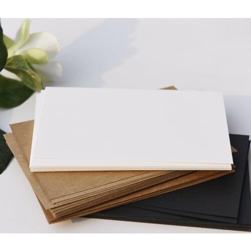 20 sheets/lot) 14.8*9.8cm DIY Blank Paper Greeting Card Graffiti Black and White Kraft Paper
