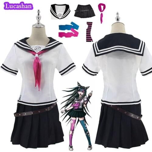 Anime Clothes Super Danganronpa Ibuki Mioda Cosplay Costumes Shirt Skirt Girl Outfit JK School Uniform Dress Woman Sailor Suit