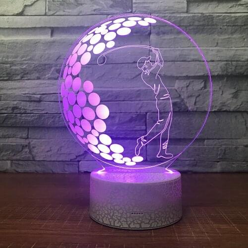 Creative Gifts Led 3d Desk Lamp Lights Remote Touch switch Golf Table Lamps For Living Room Induction Night Lights