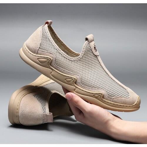 Summer Casual Shoes Men mesh Breatheable Shoes outdoor fashion Shoes men Slip on Sneakers Classical Mens Shoes