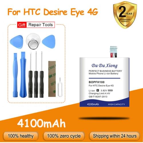 High Capacity 4100mAh BOPFH100 B0PFH100 Li-ion Phone Battery for HTC Desire Eye 4G M910X M910n + Tracking Code