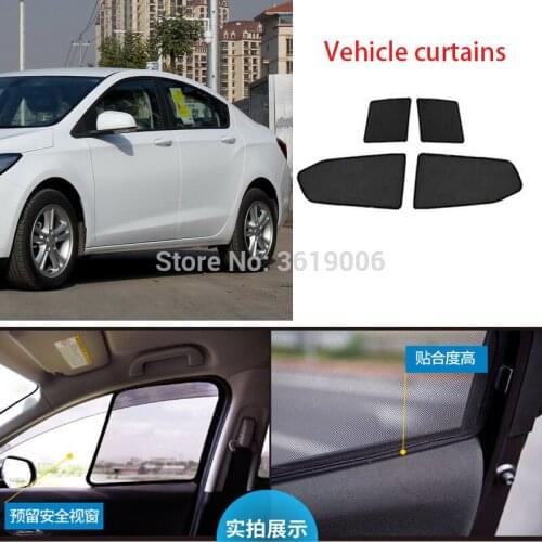 4pcs High-end custom For Chevrolet Cruze 13-16 card type magnetic car curtain sun shade car window shade car styling