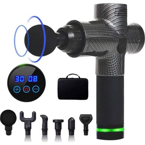 Massage Gun Muscle Gun Hand Held Body Deep Muscle Massager with 30 Adjustable Speeds 6 Types of Massage Heads massager