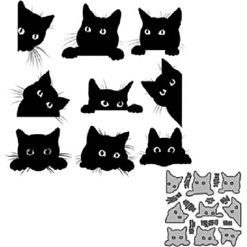 Cute Probe Cat dies cut Set Scrapbooking Paper Die Cutter For Crads Making Stencils Metal Craft Cutting Dies Embossing 2021 New