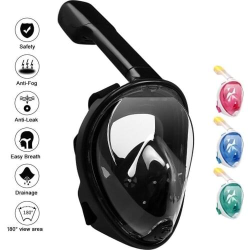 Scuba Equipment Snorkeling Respiratory Underwater Anti Fog Full Face Diving Mask Summer Water Sports Swimming Mask For Adult