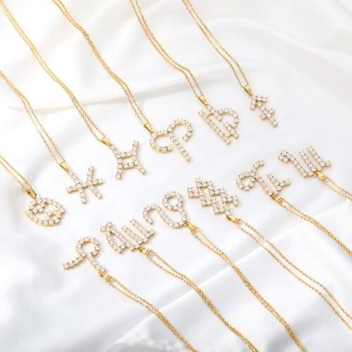 12 Constellation Necklace New Noble Zircon Choker Inlaid Rhinestone Fashion Jewelry Perfect Birthday Anniversary Accessory Gifts