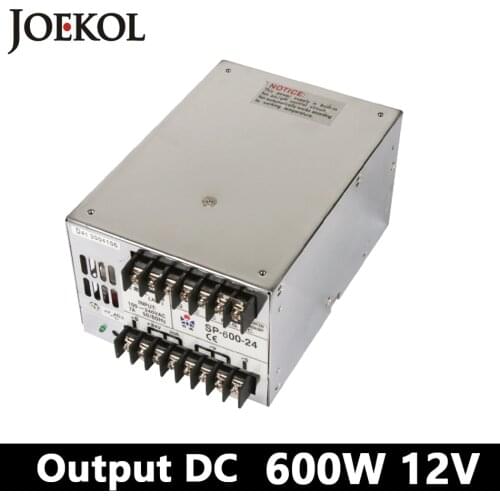 PFC switching power supply 600W 12v 50A,Single Output ac dc converter for Led Strip,AC110V/220V Transformer to DC 12V