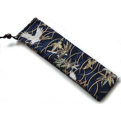 Portable Stainless Steel Metal Straw Bag Reusable Straw Pouch Chopsticks Spoon Knife Fork Cutlery Straw Storage bag