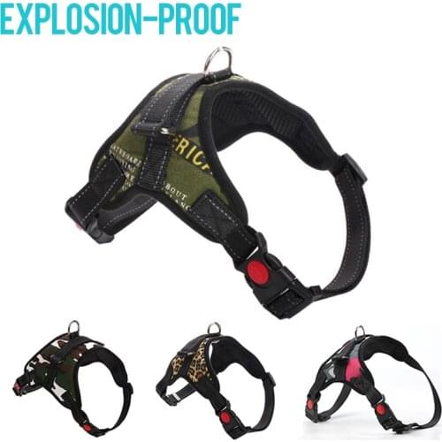 Dog Harness Collar Explosion-Proof Adjustable Vest for Big Dogs Harnesses for Husky Walking Running Harness Outdoor Pet Products