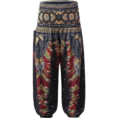 Girls Leggings Kids Pants Summer 2021 Bohemian Print Children Yoga Pants Loose Hippy Girls Trousers Kids Casual Beach Wear