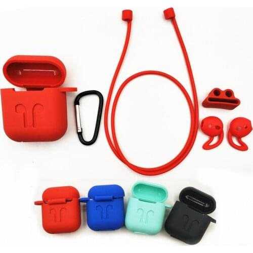 Silicone Earphone Case For Apple AirPods Case Skin Cover Shock Proof Protector Sleeve True Wireless Earphone Box Accessories