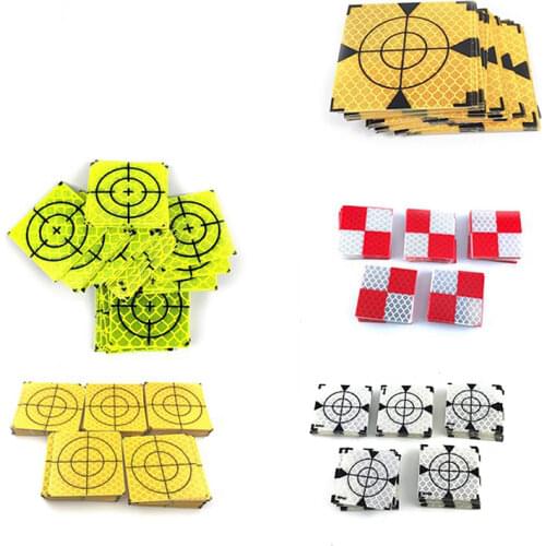Promotion 100pcs 40*40mm All Colors Reflector Sheet For Topcon Leica Total Station Surveying Geography Sheet Reflective Sticker