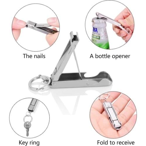 Nipper trimmer trim cutter fold multi tool multitool keyring key ring keychain edc pocket outdoor camp Manicure nail clipper