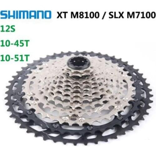 Shimano 12 Speed Deore XT M8100/SLX M7100 12v Bicycle Freewheel Cassette 10-45T/10-51T Sprocket Mountain MTB Bike Freewheel 12s