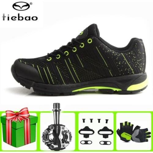 Tiebao Sapatilha Ciclismo Mtb Cycling Shoes Women Non-slip Mountain Bike Breathable Athletic Bicycle Shoes Men Sneakers Women