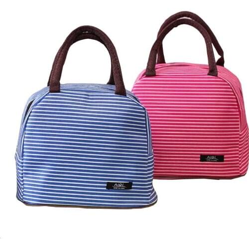 High Quality Lines Mummy Insulation Tote Bags Fashion Striped Woman Handbags Diapers Bags Best Gifts for Mother and Baby