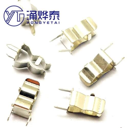 YYT 100PCS Metal fuse clip 5*20mm 6*30mm ceramic glass fuse clip