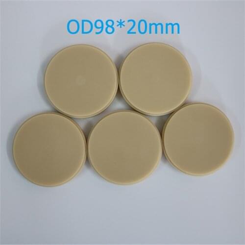 10 Pieces of OD98*20mm A1, A2, A3, Clear Dental Lab Materials PMMA Blocks Wieland System Dental PMMA Disc Temporary Crown