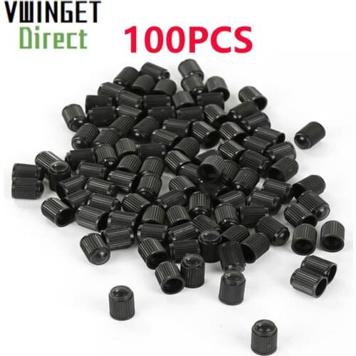 100Pcs/set Auto Black Plastic Car Truck Bike Motorcycle Wheel Tire Valve Stem Caps Auto Truck Bike MTB Dust Dustproof Caps