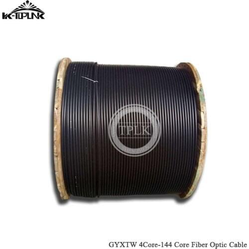 1000M/Roll GYXTW 144 Core FTTH Fiber Cable Outdoor Single Mode Cable 0.6CM Line Diameter PE Sheath Central Loose Tube Cable