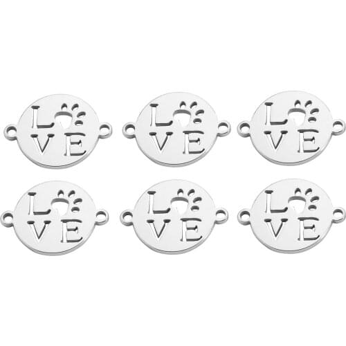 50Pcs/lot Stainless Steel Small Charm DIY Jewelry Making for Necklace Bracelet Jewelry Finding