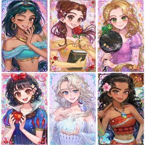 5D Diamond Painting Needlework Disney Fairy Tale Princess Le Pei Cross Stitch Diamond Embroidery Mosaic Rhinestone Home Decor