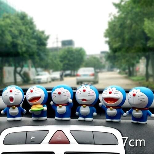 6pcs Car Accessories Ornaments lovely resin Car Seat Ornament cute cartoon design cat Toys Doll Car Interior Display Decoration