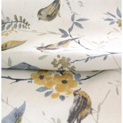 American Rural Semi- Blackout Curtain For Living Room Bird Print Window Screen 150 x 260cm Curtain For Window Bedroom ZH044#40