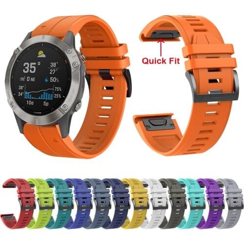 Soft Silicone Band for Garmin Fenix 6 6X / 5X Plus 3 3HR Quick Release Wrist Strap for Fenix6 5 / Forerunner 945 935 Watch bands