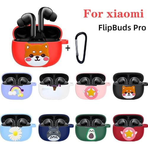 For Xiaomi Mi Flipbuds Pro Case Cartoon cats / flower Non-slip Silicone Protect Earphones Cover for Flipbuds Pro Headphones Case