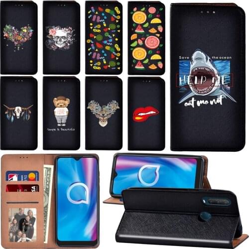 Color Series Pattern Luxury Flip Case for Alcatel 1C/1S 2020/1V 2020/3L 2020 Durable Phone Cover Case