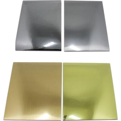 DHL 250pcs/lot Gold / Silver A4 PET Printer Paper Sticker Labels Printing Self Adhesive Printer Paper Glossy / Wire Drawing Pape