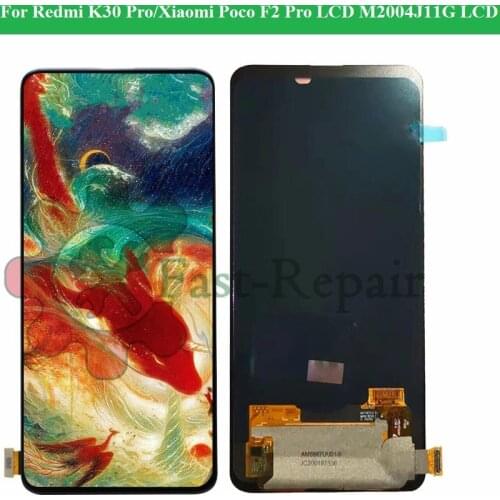6.67'' Super AMOLED For Xiaomi Poco F2 Pro LCD M2004J11G Display Touch Screen Digitizer Replacement For Xiaomi redmi k30 pro LCD