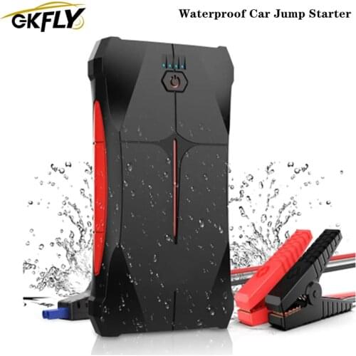 GKFLY Waterproof Car Jump Starter Emergency Starting Device Power Bank Car Battery Booster Buster Cable for Petrol Diesel Car