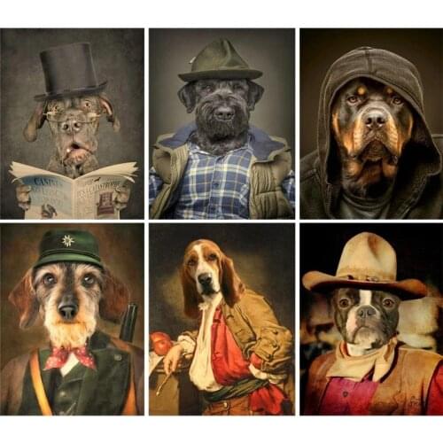 5D DIY Diamond Painting Creative Dog Animal Rhinestone Art Picture Full Square Round Diamond Embroidery Mosaic Home Decoration