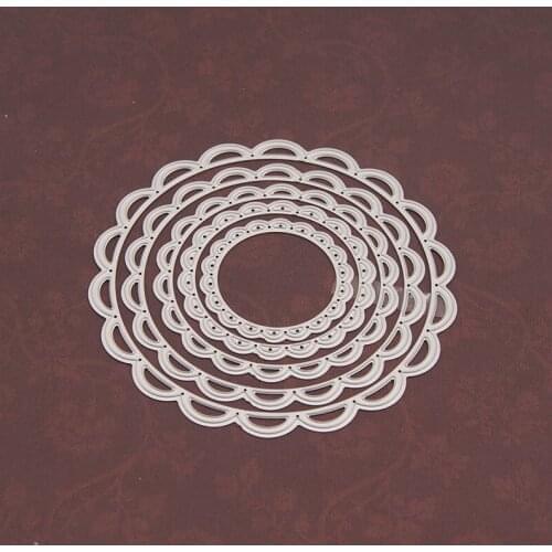 Lace 5-piece Set Metal Cutting Dies Scrapbooking Craft Mold Cut Die Stencil Handmade Paper Card Make Template Embossing 2021