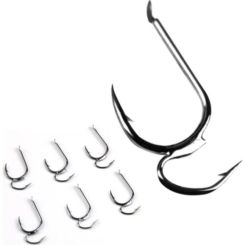 10pcs/lot Carbon Steel Fishing Hook Carp Double Hook Sharp Anzuelos Mustad Anzol Olta Kanca Goods for Fishing