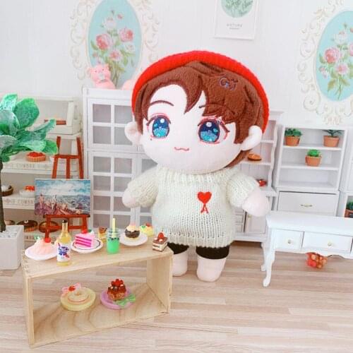 [MYKPOP]KPOP Doll in 20CM Plush Doll with Cap + Sweater + Pants KPOP Fans Collection SC21042212