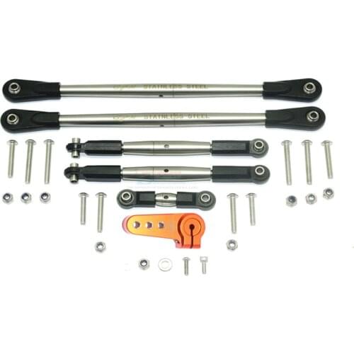 LOSI 1:6 SUPER BAJA REY stainless steel positive and negative tooth rod + aluminum alloy steering gear arm-sleeve