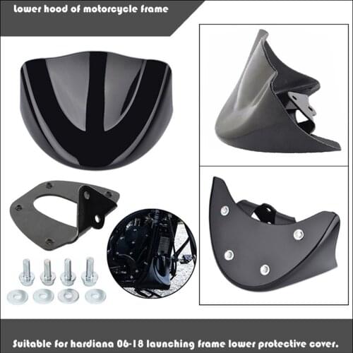 Matte Black Front Chin Spoiler Air Dam Fairing Mudguard For Dyna 2006-2018